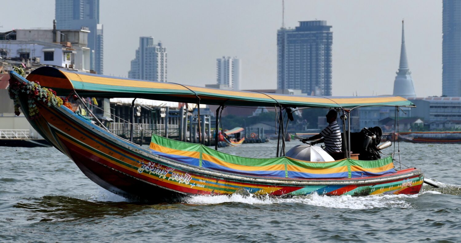 Chao Phraya River in Bangkok, motorbike routes